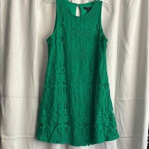 Sharagano Cathedral Lace Kelly Green Sleeveless Dress Size 10
